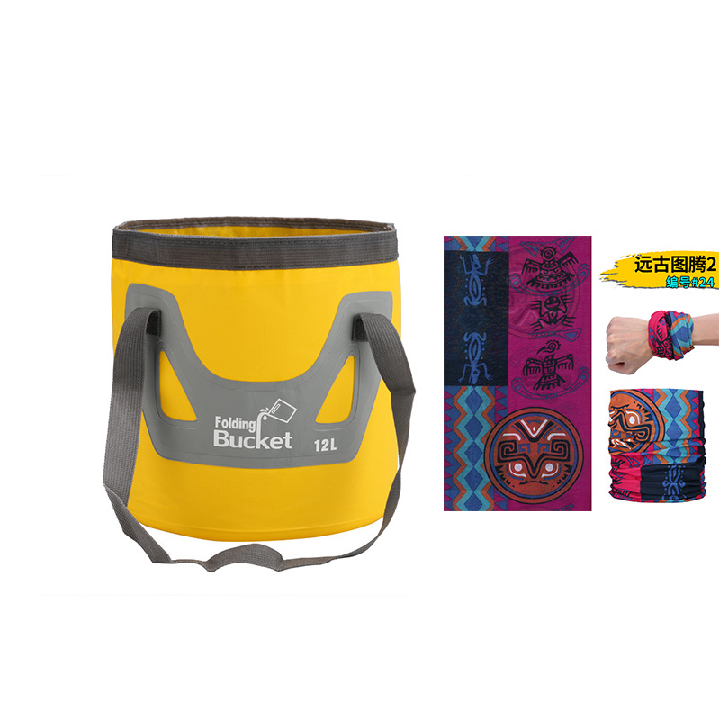新型手提げ旅行袋釣り桶折り畳みバケツバッグ屋外便利旅行洗車バケツ屋外防水袋