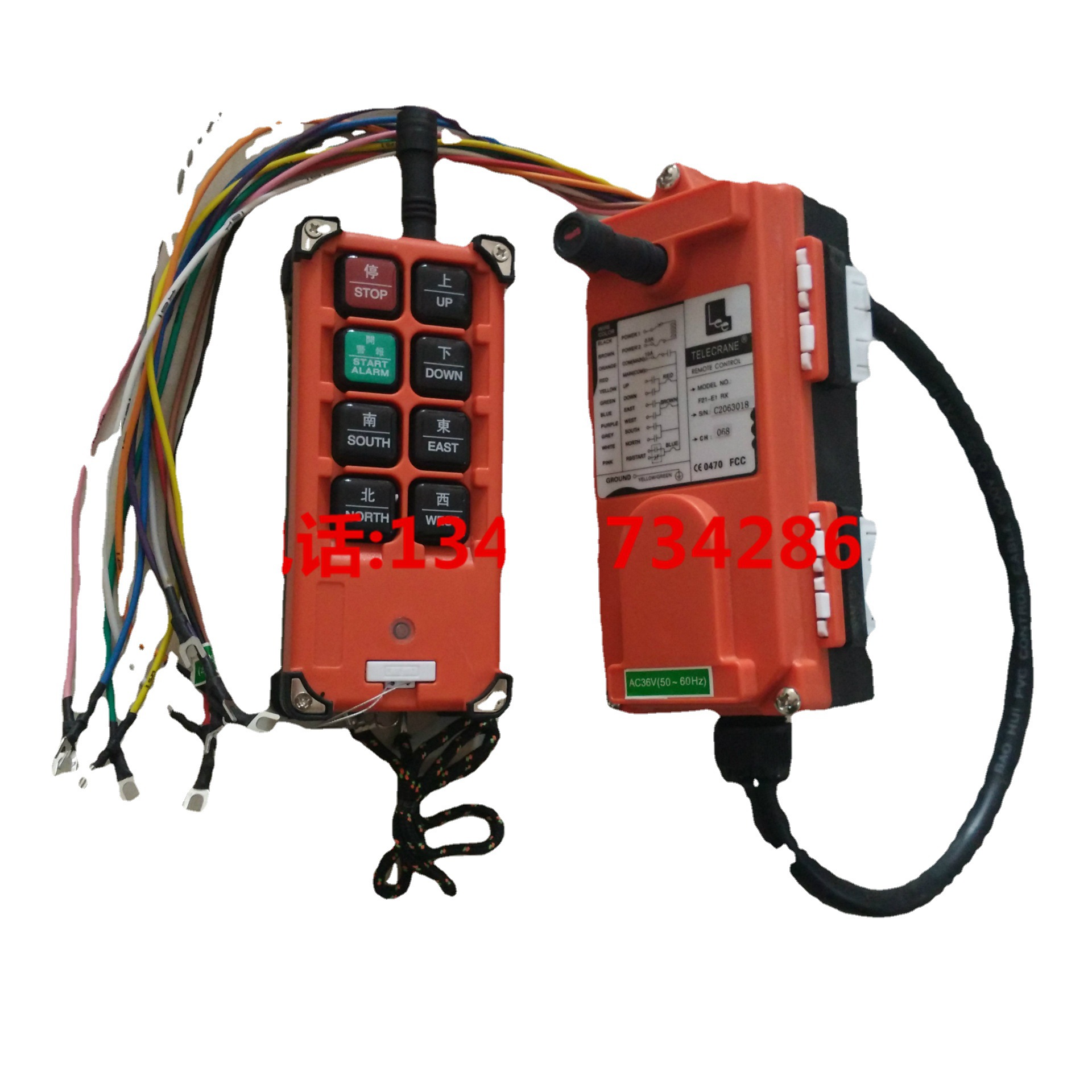 供应台湾禹鼎F21-E1B单梁行车龙门吊起重机电动葫芦无线遥控器