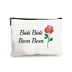 Amazon eBay zipper pencil case LOGO customize heat sublimation women's makeup bag coin purse