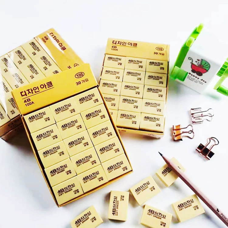 4B резиновый желтый 100A50 Учащиеся начальной школы Рисование для рисования детей с легко протирать, не оставляя следов ластик без обрывков
