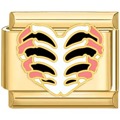 3616-All gold love pink vertebrae