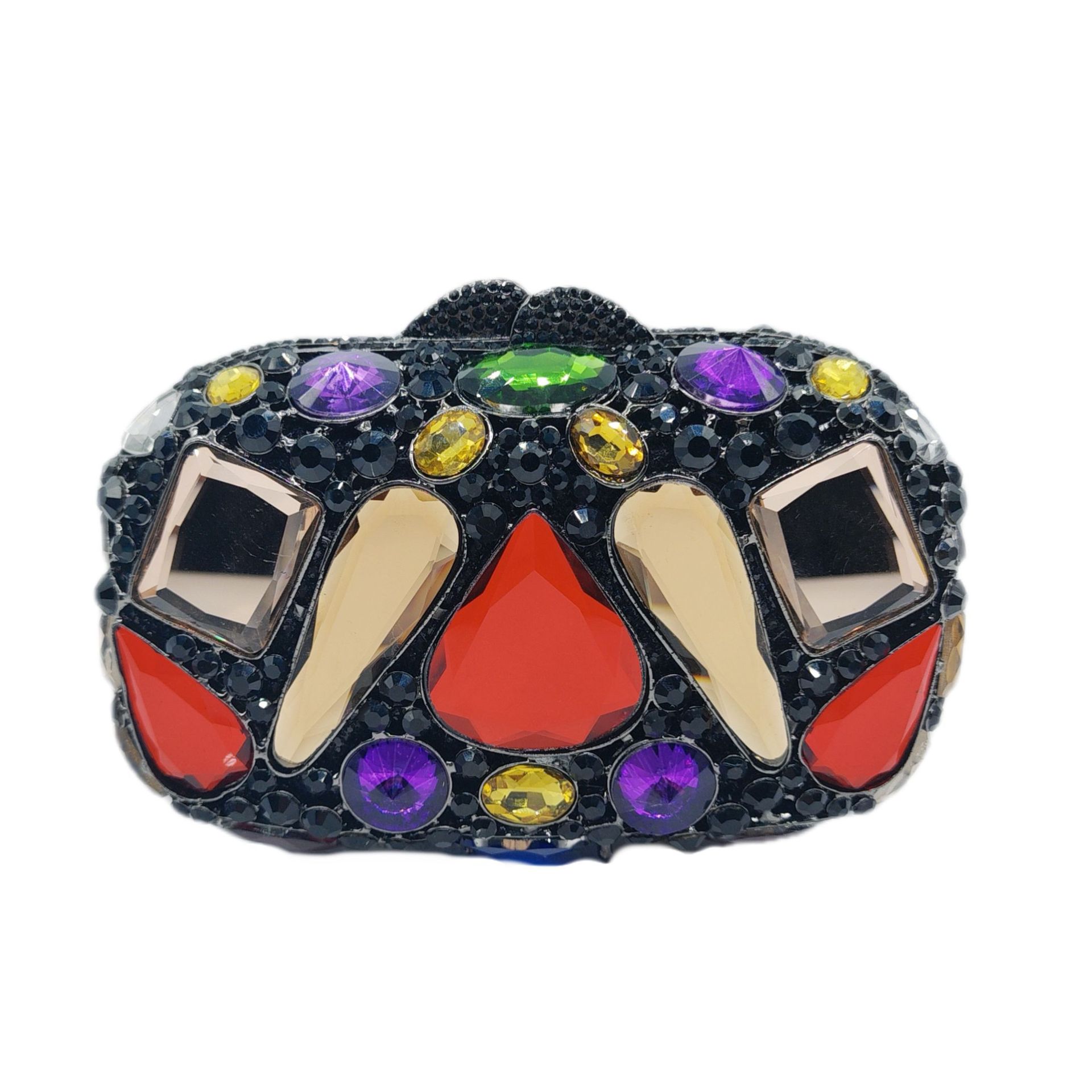 Seleccione estrictamente el nuevo paquete de banquete de diamantes de cristal bolsas de mano bolsas de banquete damas bolsas de piedra embrague duro