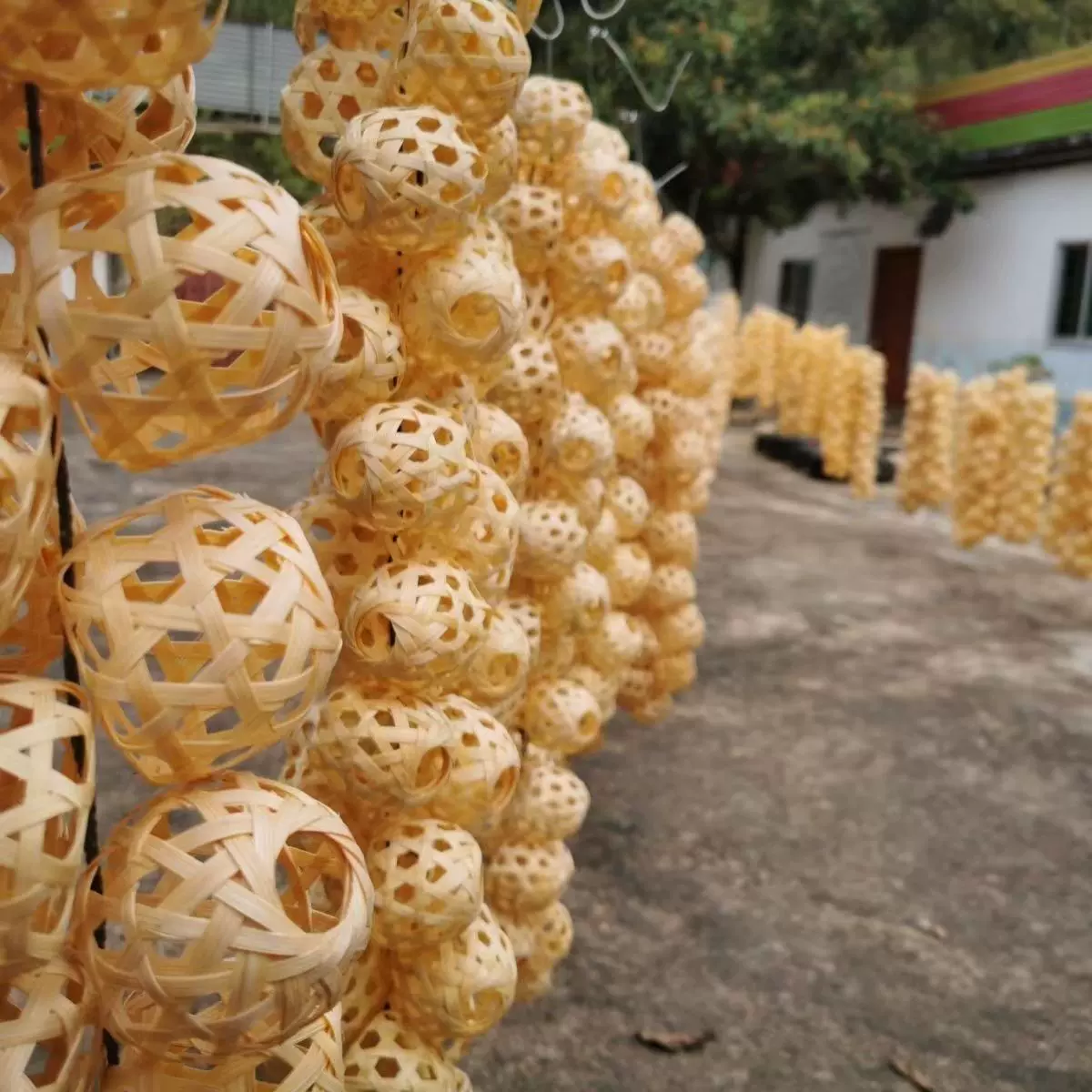 小灯笼配件 贴纸 吊穗 小鸟笼迷你小花灯 厂家供竹编灯笼DIY材料