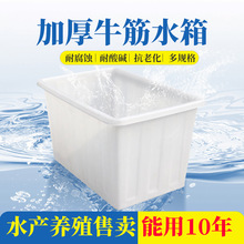 长方形牛筋塑料水箱加厚水产养殖箱食品级大号养鱼龟方箱大储水箱