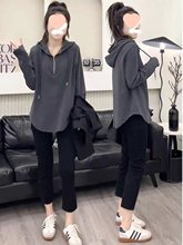 大码美式胖mm连帽卫衣2025早秋新款显瘦遮肚子长袖内搭上衣女