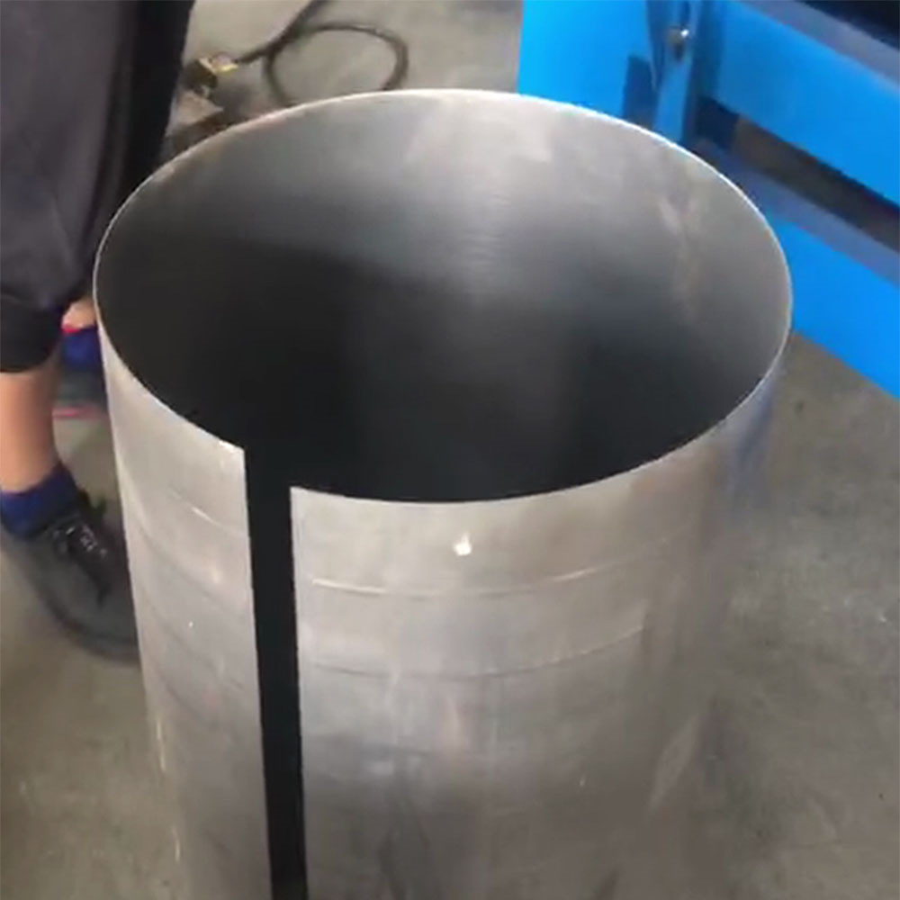 Máquina de bobinado de cilindro de acero inoxidable eléctrica Máquina de bobinado de cilindro de doble eje Máquina de bobinado automático de chapa metálica pequeña