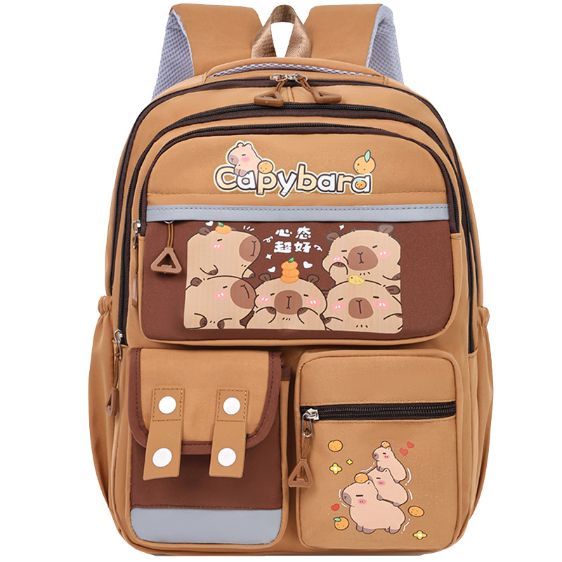 Kapibara mochila escolar para niños, nueva mochila de dibujos animados, mochila para niños y niñas.