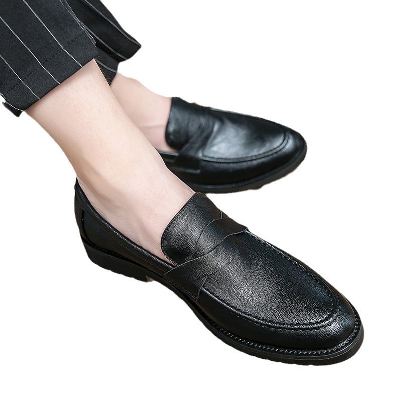 Comercio exterior zapatos de hombre de gran tamaño, moda casual, zapatos de cuero de un pie, ropa de negocios coreana, zapatos de cuero puntuales para hombres, zapatos de Lefour