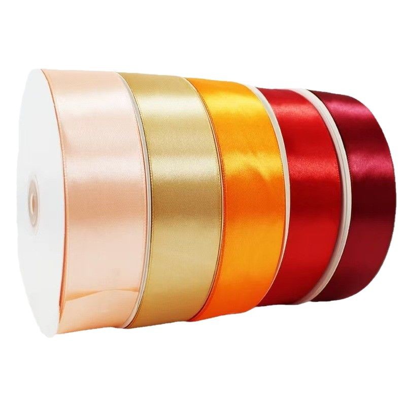 Fábrica al por mayor 4cm cinta de embalaje de regalo cinta de poliéster arco pastel de cumpleaños cinta de color de bricolaje