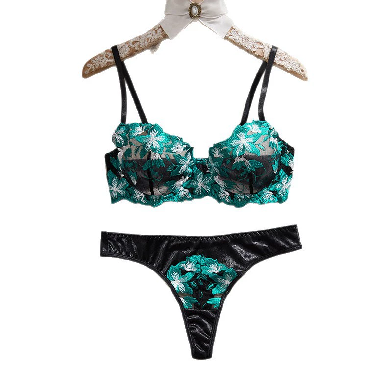 Lace sexy thin bra, set, underwear