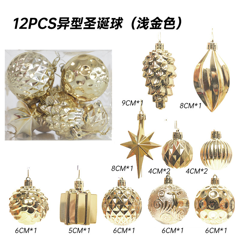 Bola de Navidad árbol de Navidad adornos de decoración colgante de bola de colores accesorios de material de Navidad DIY decoración de Navidad al por mayor
