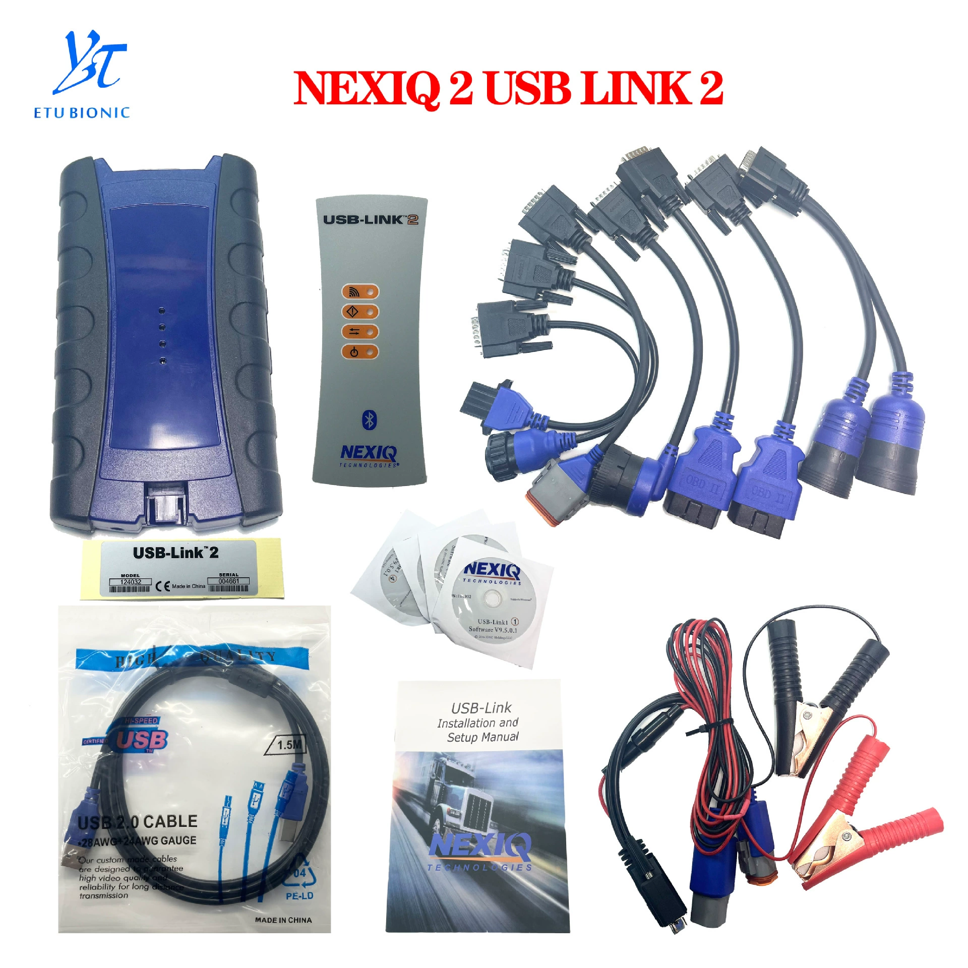 NEXIQ 2 USB Link N2 тяжелый дизельный грузовик сканер дизельный двигатель диагностический прибор