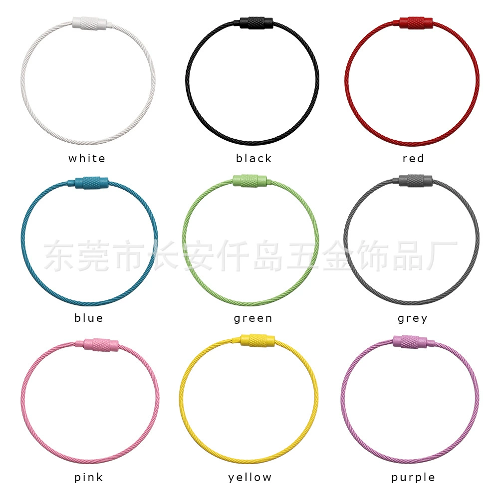 DIY креативная цветная краска 1,5x15 см проволочное кольцо брелок ювелирные изделия стальная проволока кулон различных цветов