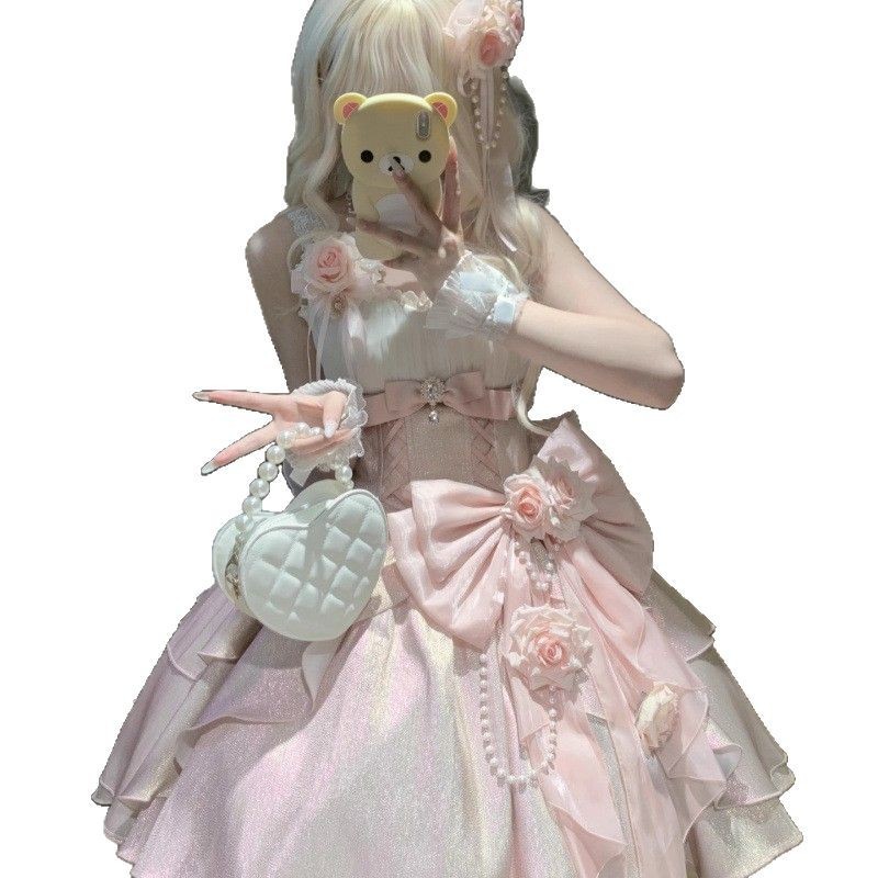 ローズハート JSK プリンセスドレス 小さな花嫁 ロリータデザイン LO ドレス 逃亡プリンセス 誕生日パーティー かわいいドレス|undefined