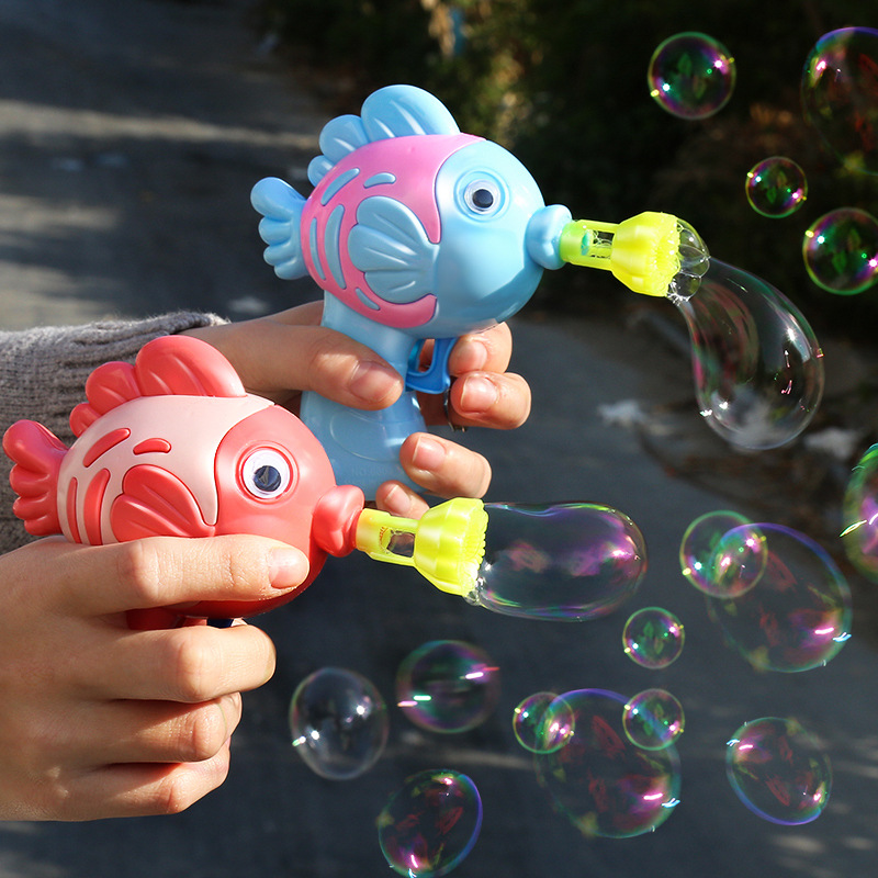 No need for electric bubble machine Net red with clown fish adorable fish Bubble Gun children's hand-held bubble machine outdoor toys