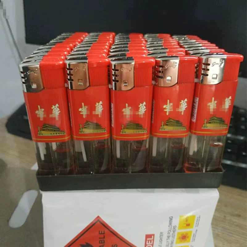 Одноразовые обычные креативные прозрачные пластиковые зажигалки для дома, 50 штук оптом