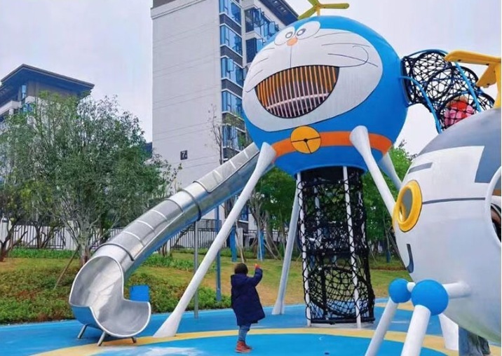 ステンレス製滑り台複合体、消防用、屋外公園、コミュニティ、幼稚園、子供用遊具、屋外|undefined