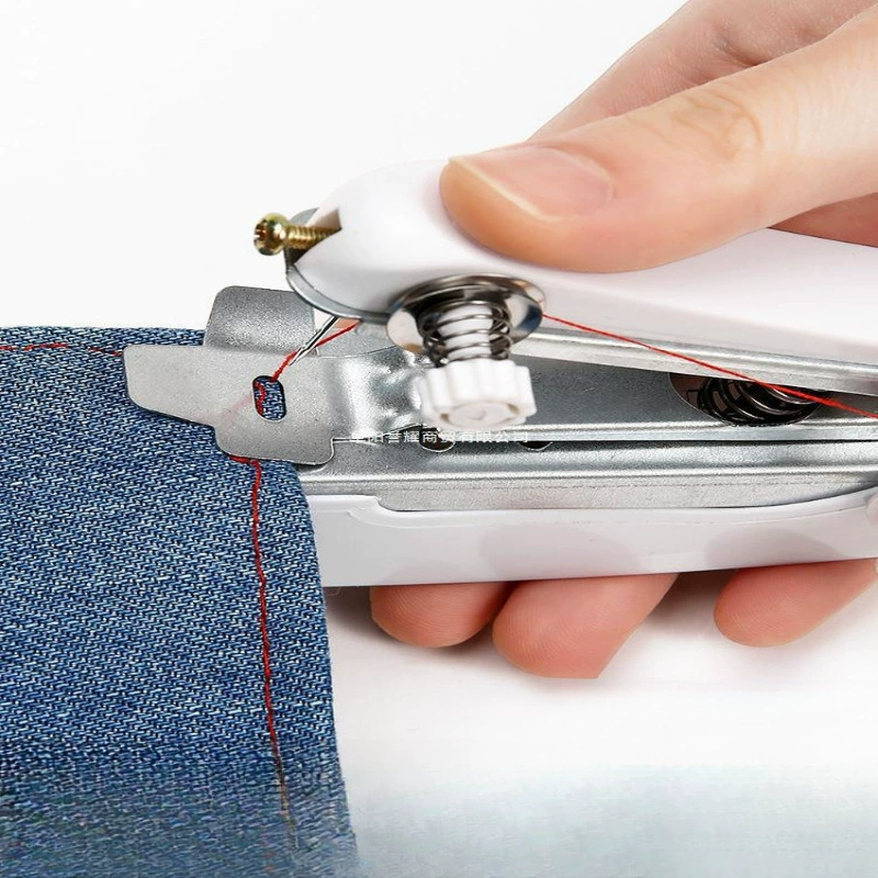 Портативная ручная мини-швейная машина, бытовая ручная простая швейная машина для одежды, карман, маленький