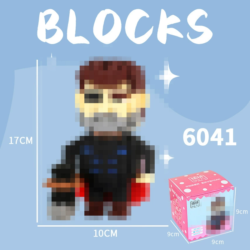 Cartoon Building Block Toy Set, Mini Constructor Doll, 9×9×9 cm, Assorted Character Designs
