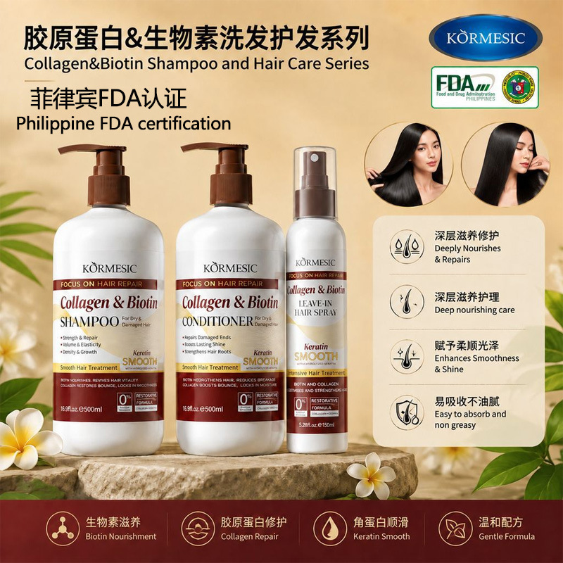Kit de Champú y Acondicionador de Colágeno, Limpieza Capilar