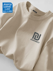 真維斯LIFEアメリカ半袖tシャツ男性純夏ゆるい半袖男性2025新型男性tシャツM