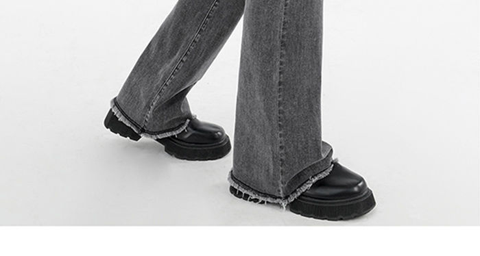 Hair edge slightl jeans for girls in spring autumn, new high waisted and slim figure, flared floor length pants,_voghion.com