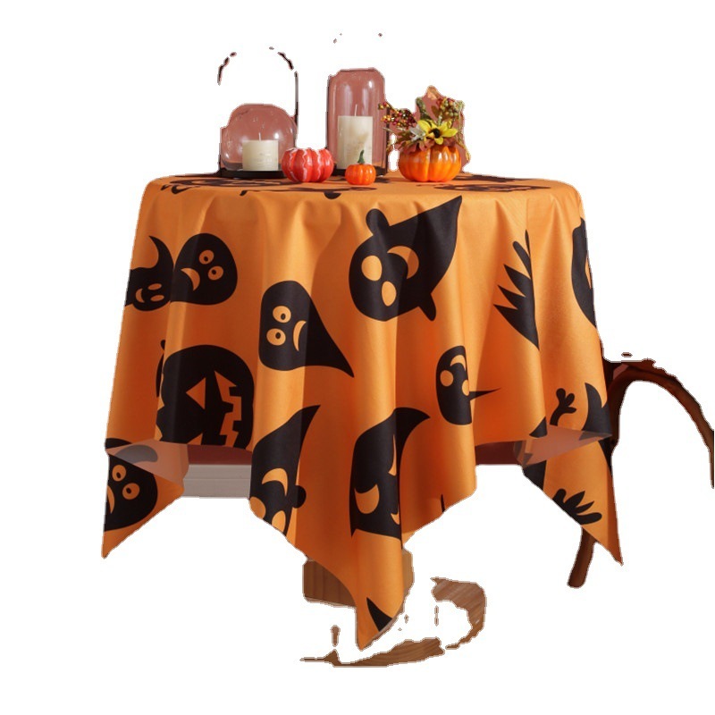 楽軒秀ハロウィーン装飾テーブルクロス卸売り祝日雰囲気カボチャ幽霊食卓茶卓装飾テーブルクロスメーカー|undefined