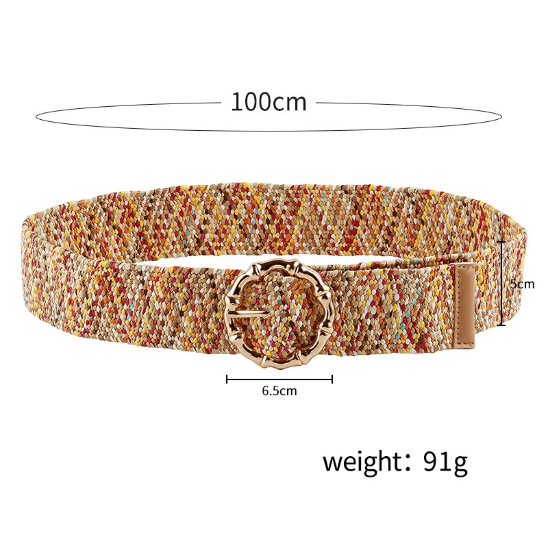 Fashion Colorful Plastic Handmade Women's Woven Belts 1 Piece display picture 1