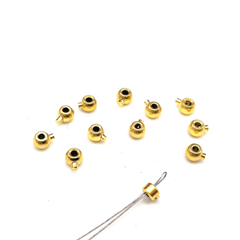 真空電気 18 18K ゴールドチタン鋼位置決めカードワイヤーバックル圧力鍋固定バックル非退色閉鎖バックル DIY パールアクセサリー