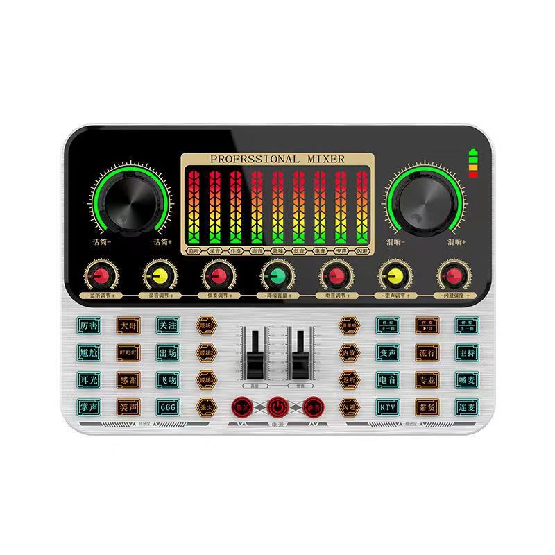 Bluetooth Live Broadcast Microphone Sound Card Mobile Phone Computer Karaoke Kuaishou Internet Celebrity Shouting Singing Voice Changer