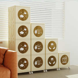 免安装新款折叠收纳箱家用门口室内多层带轮可移动收纳折叠置物架