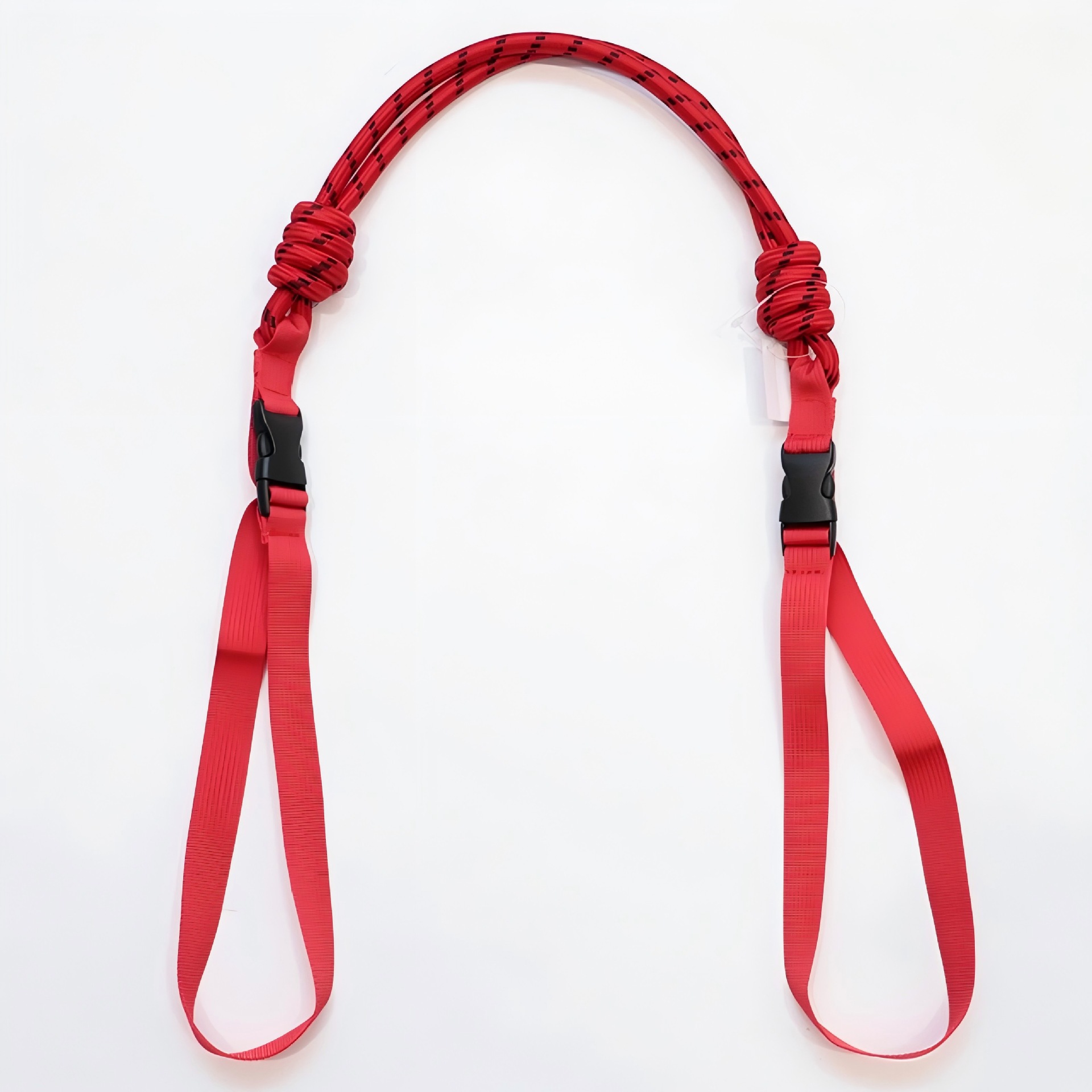 Red shoulder strap