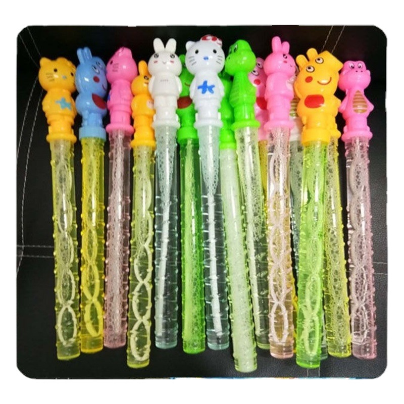 Burbuja palo burbuja soplando juguetes al por mayor grande 37cm burbuja de dibujos animados parque acuático puesto Venta caliente juguetes envío gratuito