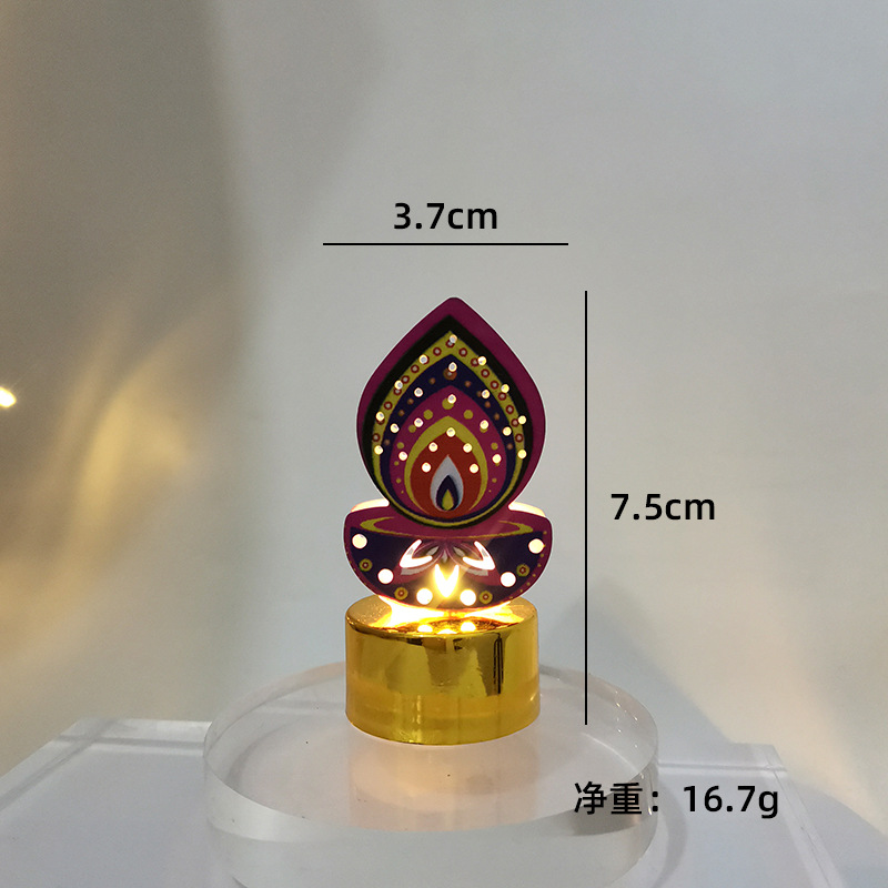 Nueva lámpara de vela electrónica LED iluminación creativa iluminación de atmósfera decoración pequeña lámpara de color hierro forjado estrella de modelado lámpara de noche