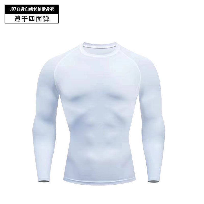 J07 화이트 바디 화이트 라인 긴소매