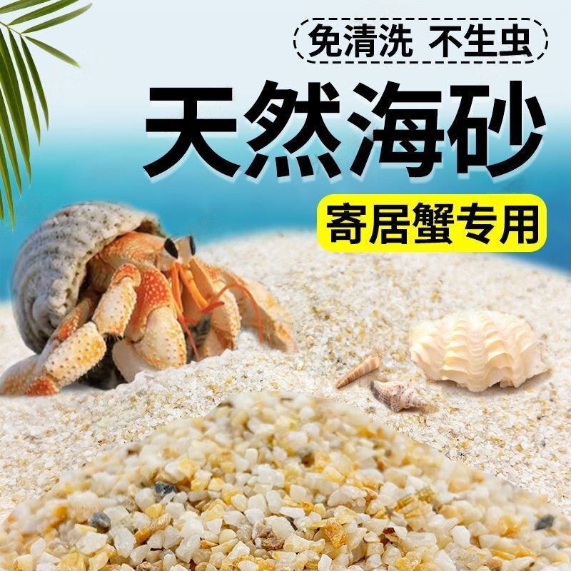 No-Wash Sea Sand Special Sand for Hermit Crab Water Grass Crab Bottom Sand Stone Tortoise Bottom Pure Natural quicksand Fish Tank Bottom Sand