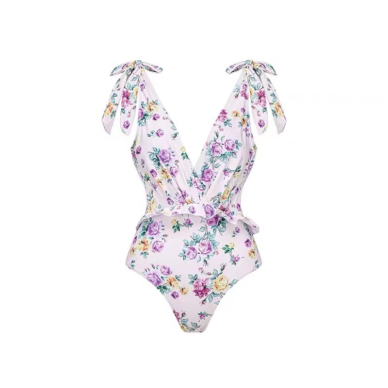 Polyester Fabric Type 1 Piece, 2 Pieces Set Quantity Daily Occasion Women's Fashion Ditsy Floral Backless One Piece