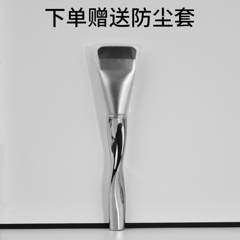 新款Wake超薄一字型粉底刷 面膜刷 遮瑕刷平头无痕不吃粉美妆工具|undefined