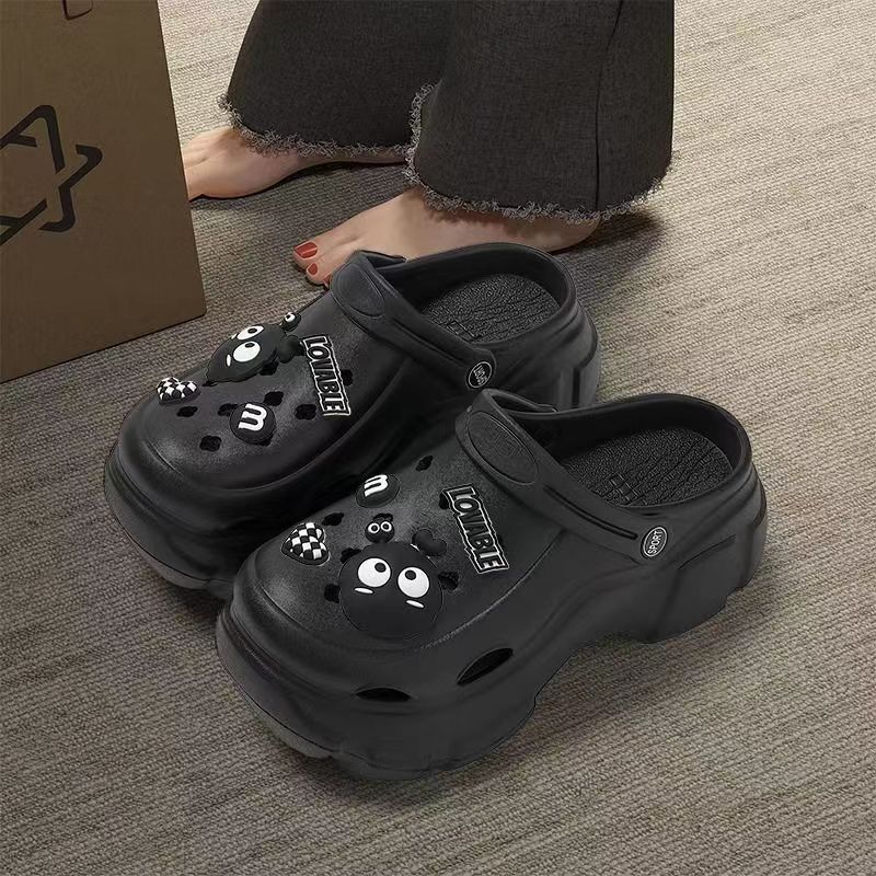 Cartoon Cave Shoes Slippers Women's Summer Korean-style 2023 Thick-soled Beach Shoes Cyber Celebrant Heightened Sandals and Slippers Outwear Wholesale Cartoon Cave Shoes Slippers Women's Summer Korean-style 2023 Thick-soled Beach Shoes Cyber Celebrant Heightened Sandals and Slippers Outwear Wholesale