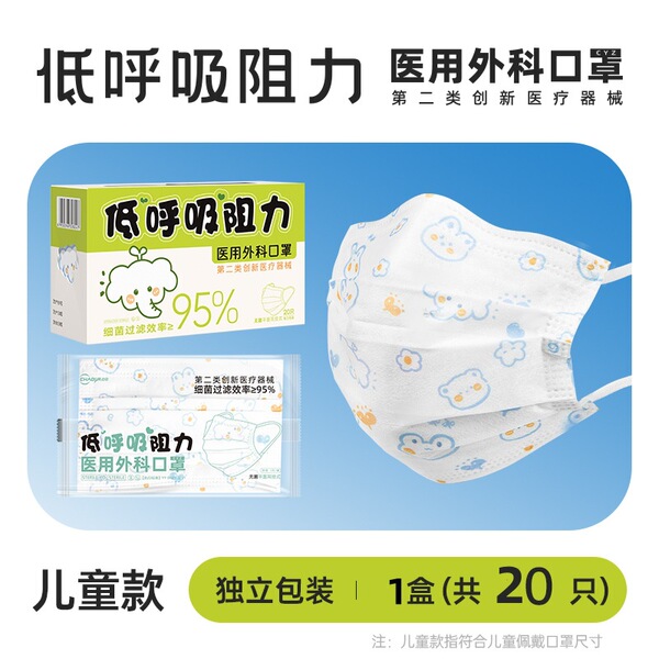 Respiratory children's cartoon disposable three dimensional…