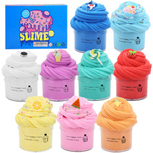 9pcs棉花泥套装slime kit 60ml史莱姆彩泥黄油泥套装厂家直供