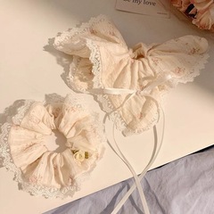 フレンチレースの大腸シュシュ少女の夢のリボンの女性の韓国式の甘いスカーフのシュシュ