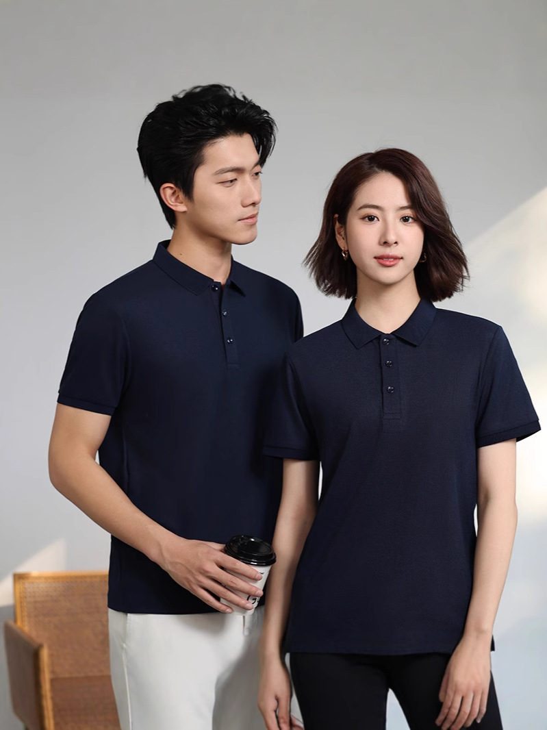 Comercio exterior transfronterizo exclusivamente para Europa y América, ropa de trabajo de solapa de manga corta de gran tamaño, camisa publicitaria, camisa polo, logotipo de impresión personalizado image 4