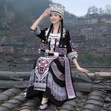 新款苗族服装女套装成人少数民族服饰云南千古苗寨旅拍舞蹈演出服