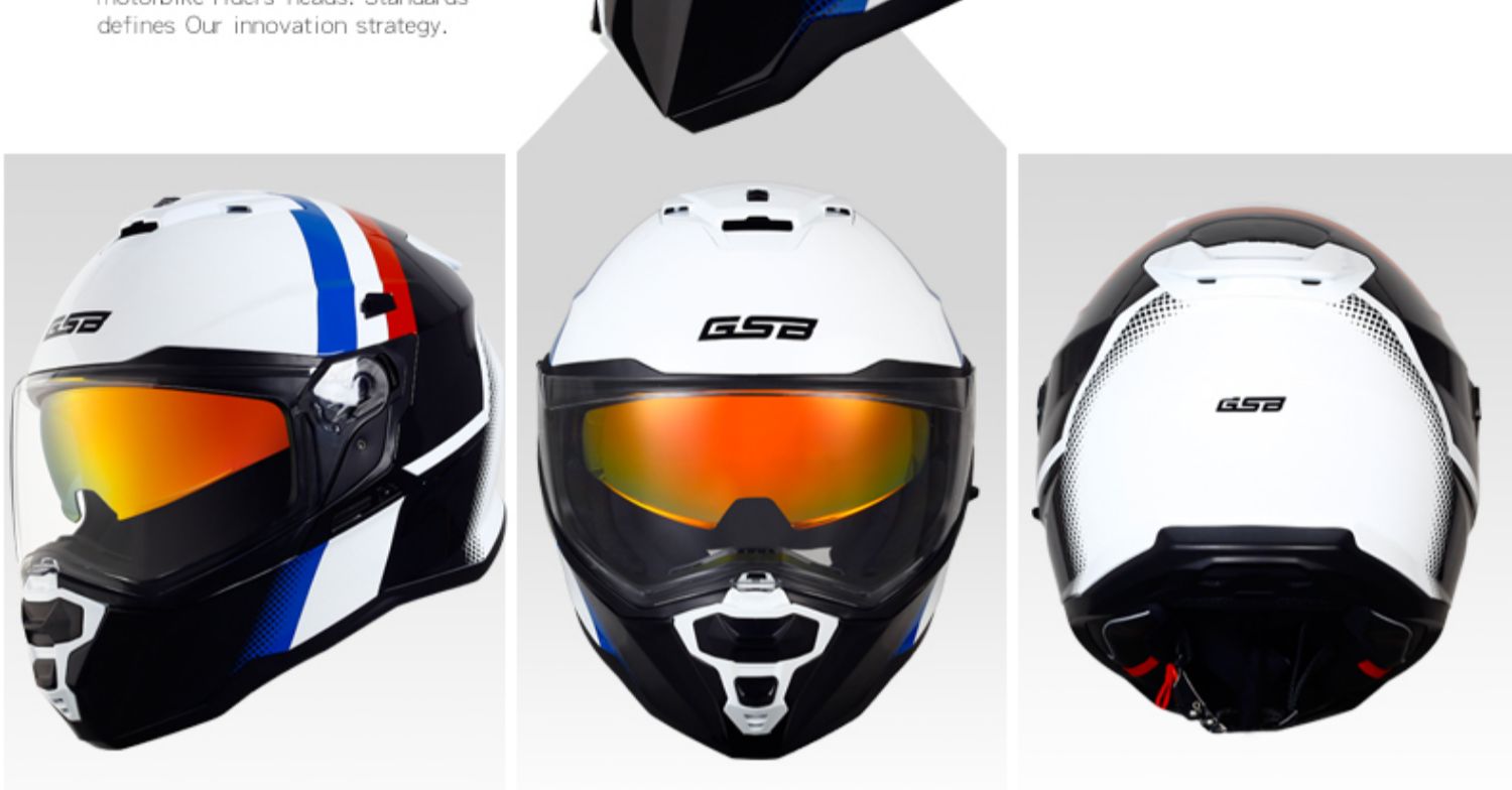 Rally Helmet Motorcycle Dual Lens Summer Full Helmet 3C Certified