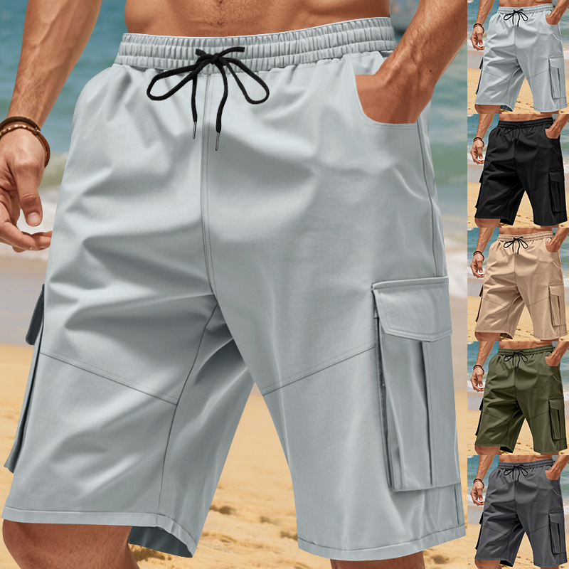 25 Cross-Border Independent Station Summer Loose Men's Casual Multi-Pocket Cargo Squat Sports Casual 5-Point Shorts for Men
