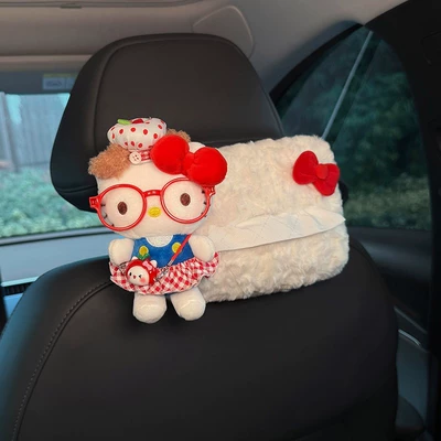 Car tissue box/set Model, Hanging Type for Car - sweetheart-kt-plush-tissue-box
