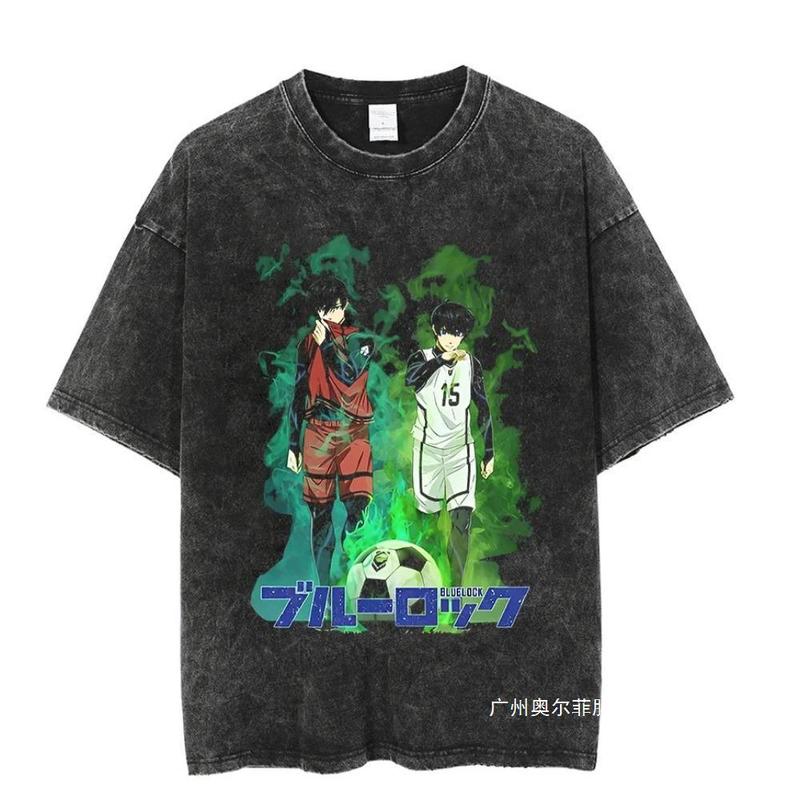ヴィンテージウォッシュ Tシャツ アニメ Tシャツ 原宿オーバーサイズ Tシャツ|undefined