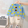 Sleeves suitable for men and women, autumn children's set, internet celebrity, long sleeve, western style, 0-4 years