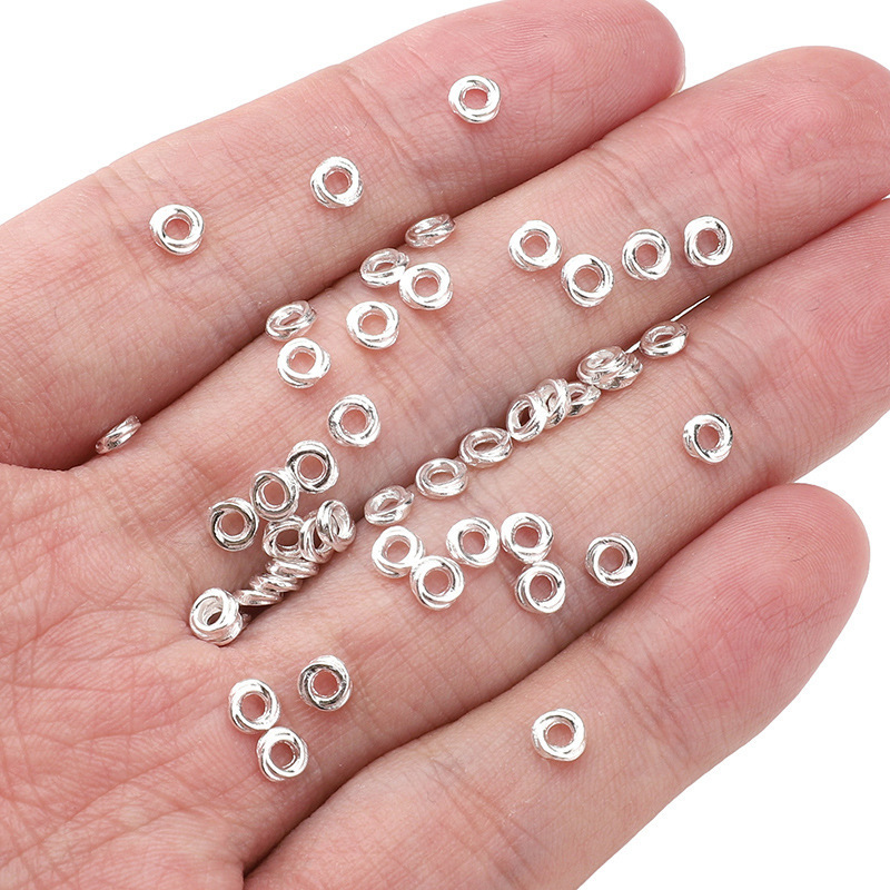 25 合金ブロークンシルバールースビーズシリーズホイールビーズスクエアビーズスペーサービーズ手作り diy アクセサリー半完成ブレスレット素材|undefined